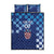 Croatia Football 2025 Custom Quilt Bed Set Blue Hrvatska Kockasti - Pula Arena