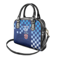 Croatia Football 2025 Custom Shoulder Handbag Blue Hrvatska Kockasti - Pula Arena