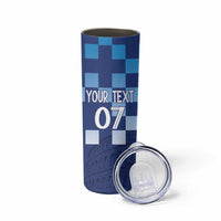 Croatia Football 2025 Custom Skinny Tumbler Blue Hrvatska Kockasti - Pula Arena
