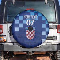 Croatia Football 2025 Custom Spare Tire Cover Blue Hrvatska Kockasti - Pula Arena