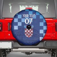 Croatia Football 2025 Custom Spare Tire Cover Blue Hrvatska Kockasti - Pula Arena