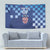 Croatia Football 2025 Custom Tapestry Blue Hrvatska Kockasti - Pula Arena