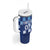 Croatia Football 2025 Custom Tumbler With Handle Blue Hrvatska Kockasti - Pula Arena