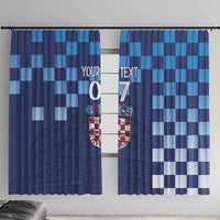 Croatia Football 2025 Custom Window Curtain Blue Hrvatska Kockasti - Pula Arena