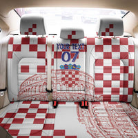 Croatia Football 2025 Custom Back Car Seat Cover White Hrvatska Kockasti - Pula Arena