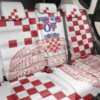 Croatia Football 2025 Custom Back Car Seat Cover White Hrvatska Kockasti - Pula Arena