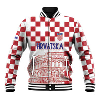 Croatia Football 2025 Custom Baseball Jacket White Hrvatska Kockasti - Pula Arena