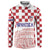 Croatia Football 2025 Custom Button Sweatshirt White Hrvatska Kockasti - Pula Arena