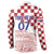 Croatia Football 2025 Custom Button Sweatshirt White Hrvatska Kockasti - Pula Arena