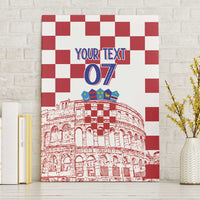 Croatia Football 2025 Custom Canvas Wall Art White Hrvatska Kockasti - Pula Arena