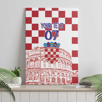 Croatia Football 2025 Custom Canvas Wall Art White Hrvatska Kockasti - Pula Arena