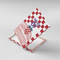 Croatia Football 2025 Custom Canvas Wall Art White Hrvatska Kockasti - Pula Arena