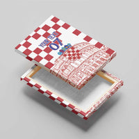 Croatia Football 2025 Custom Canvas Wall Art White Hrvatska Kockasti - Pula Arena