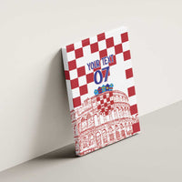 Croatia Football 2025 Custom Canvas Wall Art White Hrvatska Kockasti - Pula Arena