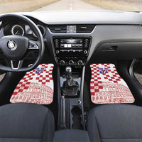 Croatia Football 2025 Custom Car Mats White Hrvatska Kockasti - Pula Arena