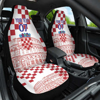 Croatia Football 2025 Custom Car Seat Cover White Hrvatska Kockasti - Pula Arena