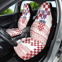 Croatia Football 2025 Custom Car Seat Cover White Hrvatska Kockasti - Pula Arena