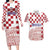 Croatia Football 2025 Custom Couples Matching Long Sleeve Bodycon Dress and Hawaiian Shirt White Hrvatska Kockasti - Pula Arena