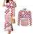 Croatia Football 2025 Custom Couples Matching Mermaid Dress and Long Sleeve Button Shirt White Hrvatska Kockasti - Pula Arena