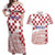 Croatia Football 2025 Custom Couples Matching Off Shoulder Maxi Dress and Hawaiian Shirt White Hrvatska Kockasti - Pula Arena