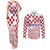 Croatia Football 2025 Custom Couples Matching Tank Maxi Dress and Long Sleeve Button Shirt White Hrvatska Kockasti - Pula Arena