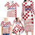 Croatia Football 2025 Custom Family Matching Long Sleeve Bodycon Dress and Hawaiian Shirt White Hrvatska Kockasti - Pula Arena