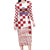 Croatia Football 2025 Custom Family Matching Long Sleeve Bodycon Dress and Hawaiian Shirt White Hrvatska Kockasti - Pula Arena