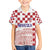 Croatia Football 2025 Custom Family Matching Off The Shoulder Long Sleeve Dress and Hawaiian Shirt White Hrvatska Kockasti - Pula Arena