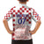 Croatia Football 2025 Custom Family Matching Off Shoulder Short Dress and Hawaiian Shirt White Hrvatska Kockasti - Pula Arena