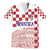 Croatia Football 2025 Custom Family Matching Off Shoulder Short Dress and Hawaiian Shirt White Hrvatska Kockasti - Pula Arena