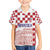 Croatia Football 2025 Custom Family Matching Off Shoulder Short Dress and Hawaiian Shirt White Hrvatska Kockasti - Pula Arena