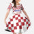 Croatia Football 2025 Custom Family Matching Puletasi and Hawaiian Shirt White Hrvatska Kockasti - Pula Arena