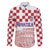 Croatia Football 2025 Custom Family Matching Puletasi and Hawaiian Shirt White Hrvatska Kockasti - Pula Arena