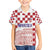 Croatia Football 2025 Custom Family Matching Short Sleeve Bodycon Dress and Hawaiian Shirt White Hrvatska Kockasti - Pula Arena