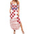 Croatia Football 2025 Custom Family Matching Summer Maxi Dress and Hawaiian Shirt White Hrvatska Kockasti - Pula Arena