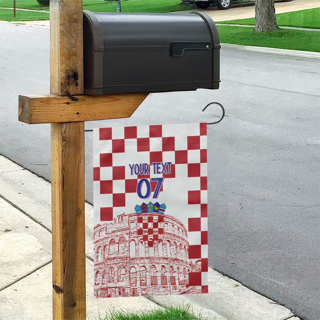 Croatia Football 2025 Custom Garden Flag White Hrvatska Kockasti - Pula Arena