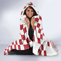 Croatia Football 2025 Custom Hooded Blanket White Hrvatska Kockasti - Pula Arena