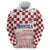 Croatia Football 2025 Custom Hoodie White Hrvatska Kockasti - Pula Arena