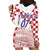 Croatia Football 2025 Custom Hoodie Dress White Hrvatska Kockasti - Pula Arena