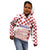 Croatia Football 2025 Custom Kid Hoodie White Hrvatska Kockasti - Pula Arena