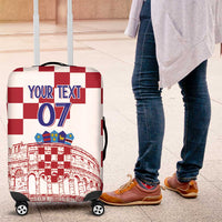 Croatia Football 2025 Custom Luggage Cover White Hrvatska Kockasti - Pula Arena