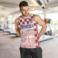 Croatia Football 2025 Custom Men Tank Top White Hrvatska Kockasti - Pula Arena