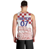 Croatia Football 2025 Custom Men Tank Top White Hrvatska Kockasti - Pula Arena