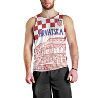Croatia Football 2025 Custom Men Tank Top White Hrvatska Kockasti - Pula Arena