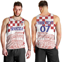 Croatia Football 2025 Custom Men Tank Top White Hrvatska Kockasti - Pula Arena
