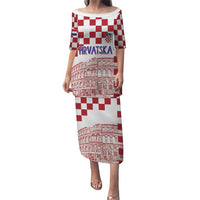 Croatia Football 2025 Custom Puletasi White Hrvatska Kockasti - Pula Arena