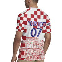 Croatia Football 2025 Custom Rugby Jersey White Hrvatska Kockasti - Pula Arena