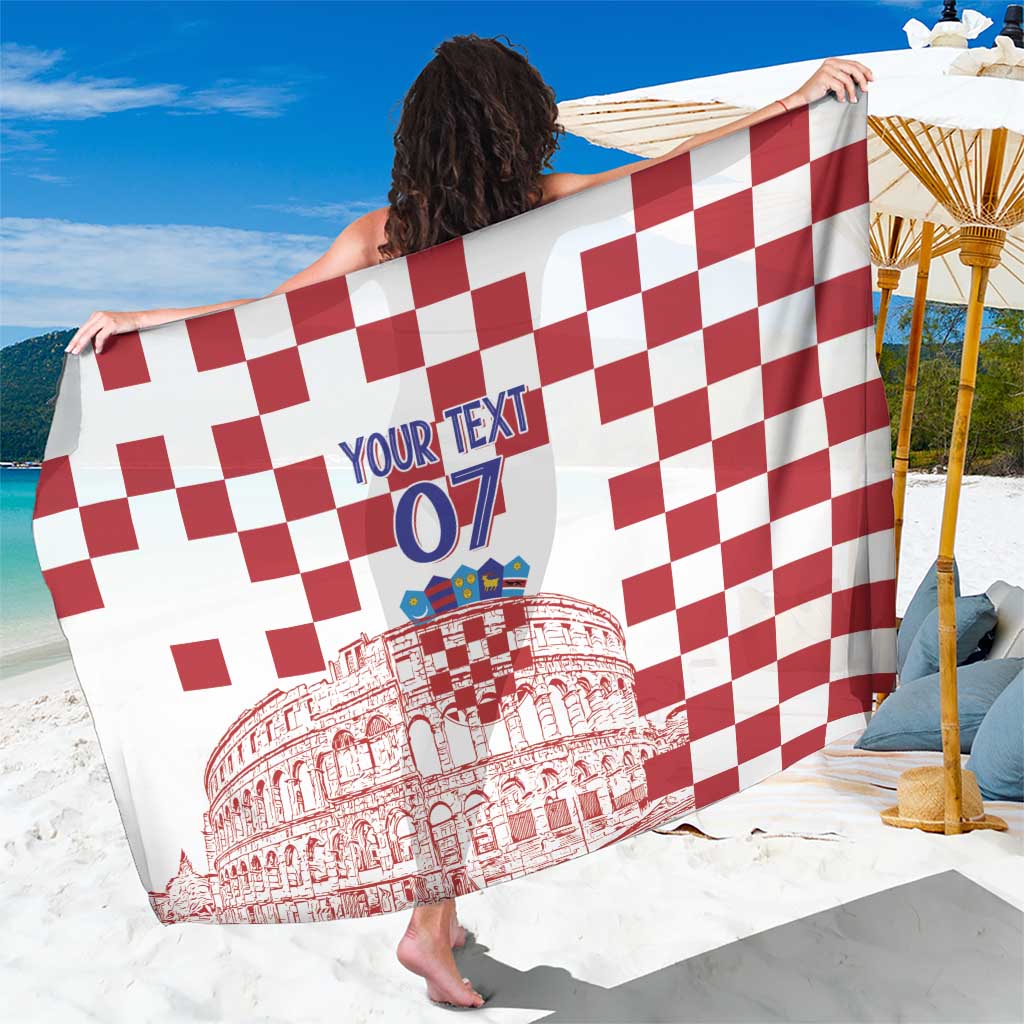 Croatia Football 2025 Custom Sarong White Hrvatska Kockasti - Pula Arena