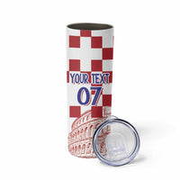 Croatia Football 2025 Custom Skinny Tumbler White Hrvatska Kockasti - Pula Arena
