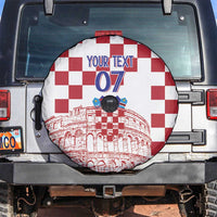Croatia Football 2025 Custom Spare Tire Cover White Hrvatska Kockasti - Pula Arena